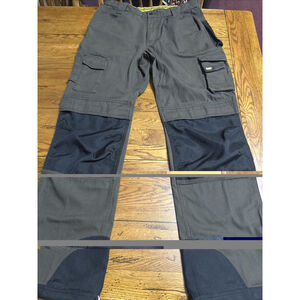 CAT Caterpillar Brown Cargo Pants Sz 34/34 .#11 Utility Pouch Pockets Carpenter